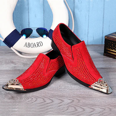 Red Fashion Men's Wedding Business Dress Shoes