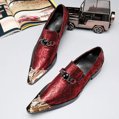 Wine Red Fashion Men's Wedding Business Dress Shoes