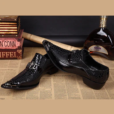 Black Pointed Men's Dress Shoes Business Shoes