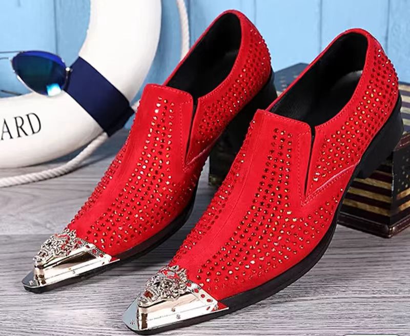 Red Fashion Men's Wedding Business Dress Shoes